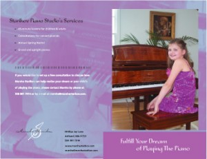Marsha Starikov Piano Studio: Brochure, Logo & Copywriting